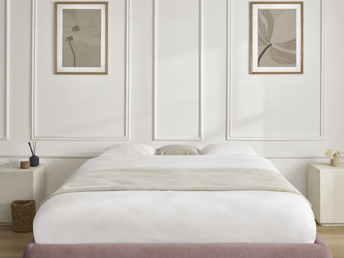 Sommier coffre INERA tissu lisse