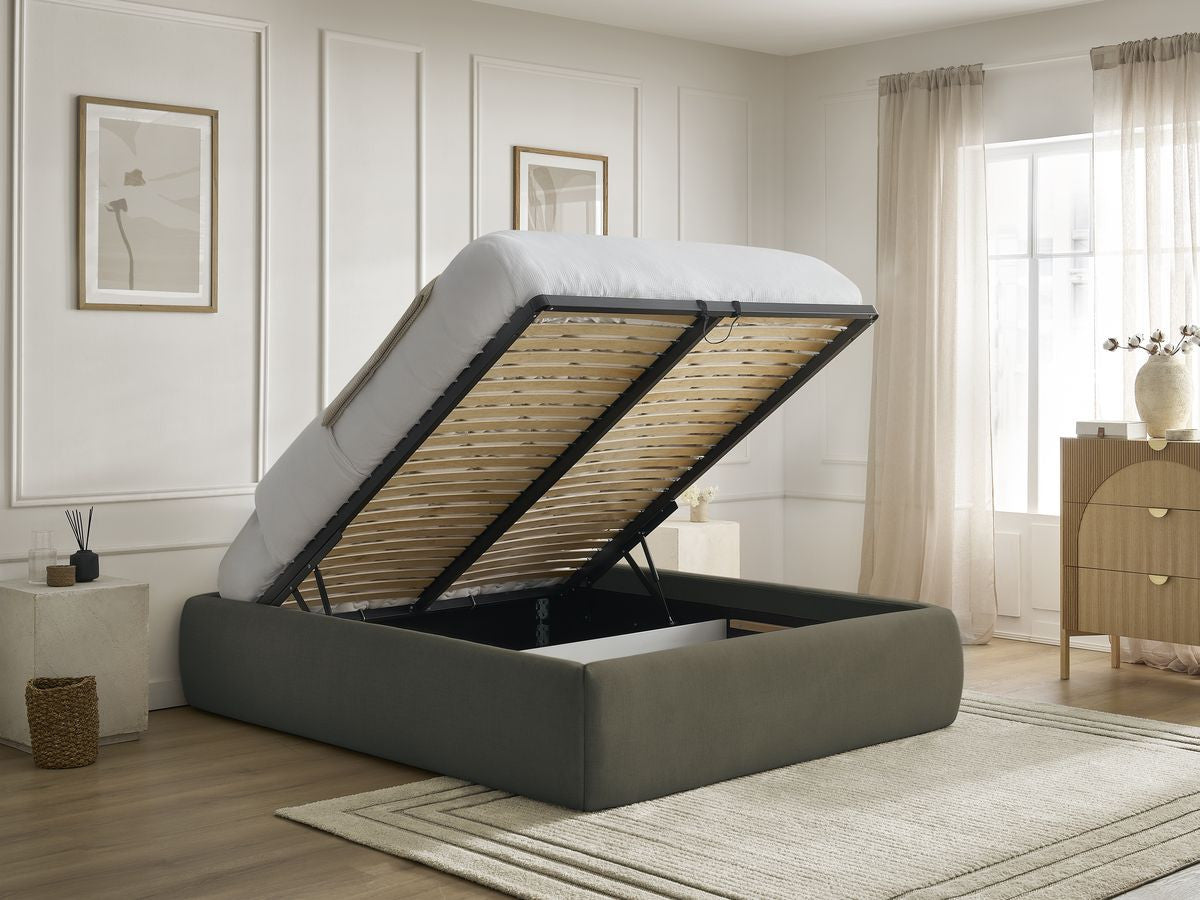 Sommier coffre INERA tissu lisse