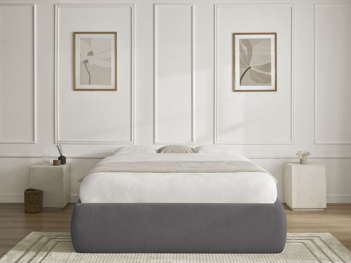 Sommier coffre INERA tissu lisse