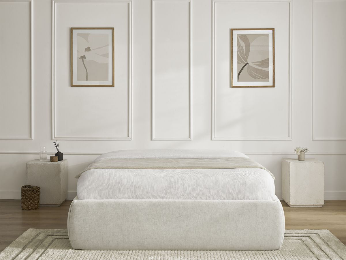 Sommier coffre INERA tissu lisse