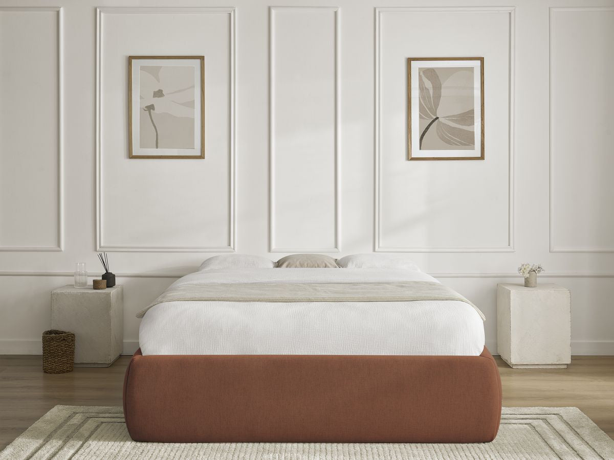 Sommier coffre INERA tissu lisse
