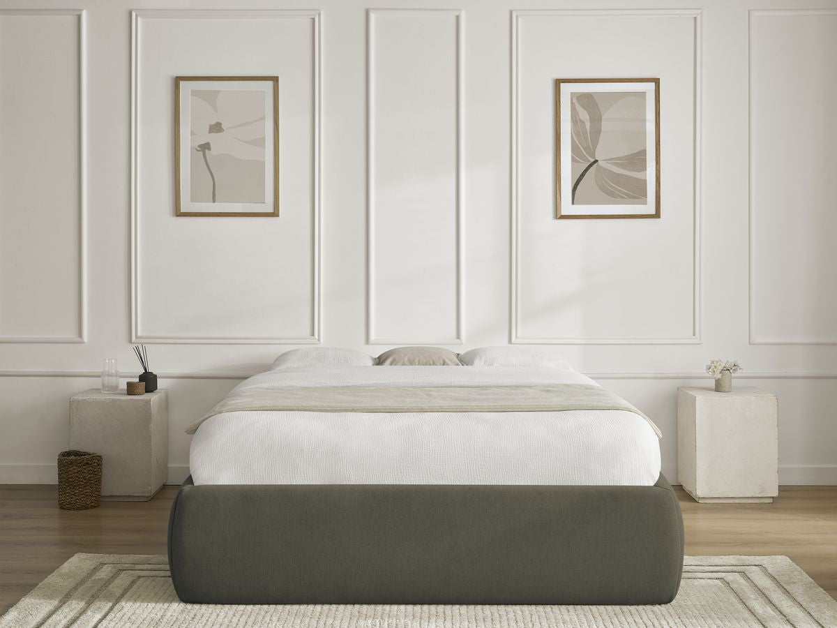Sommier coffre INERA tissu lisse