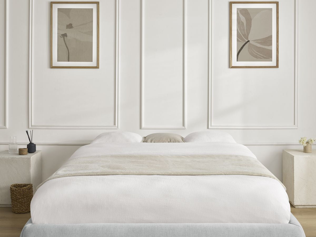 Sommier coffre INERA tissu lisse