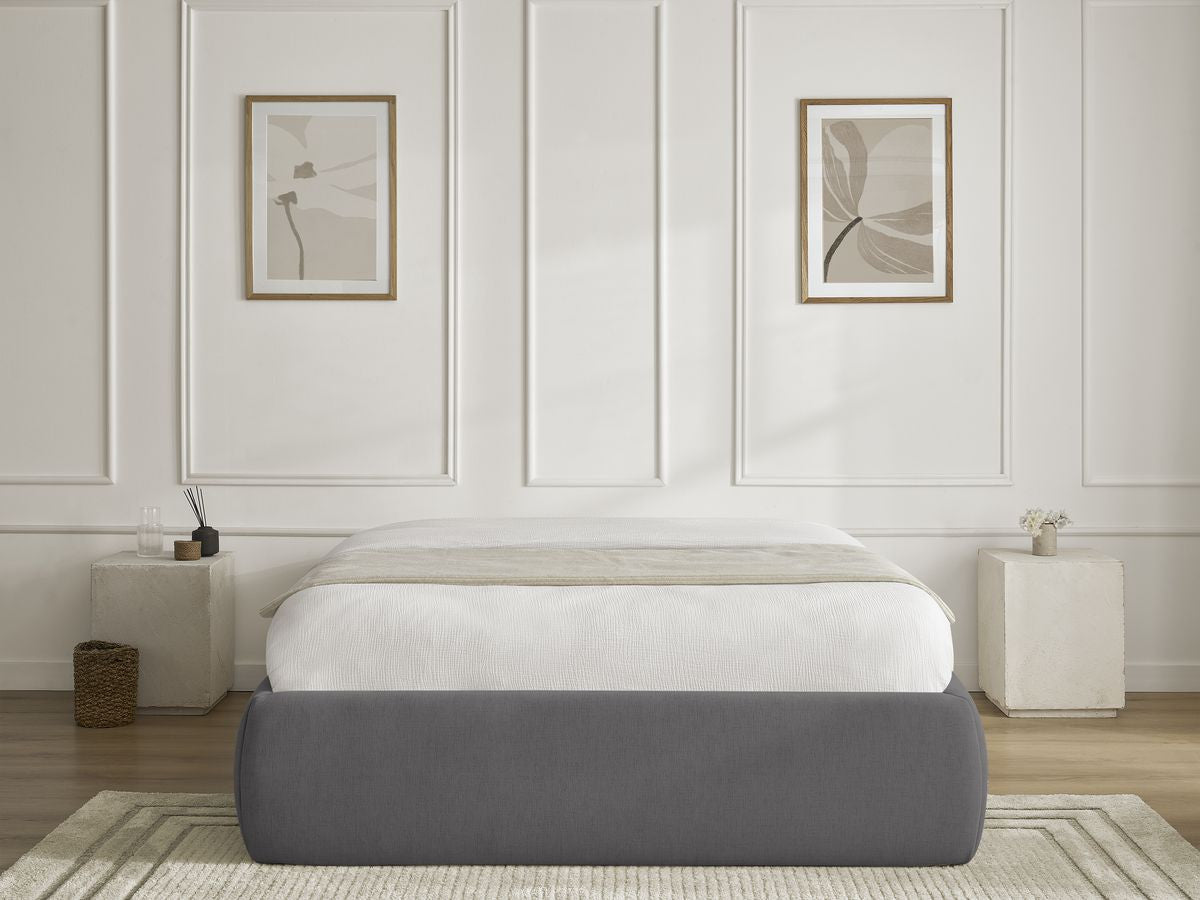Sommier coffre INERA tissu lisse