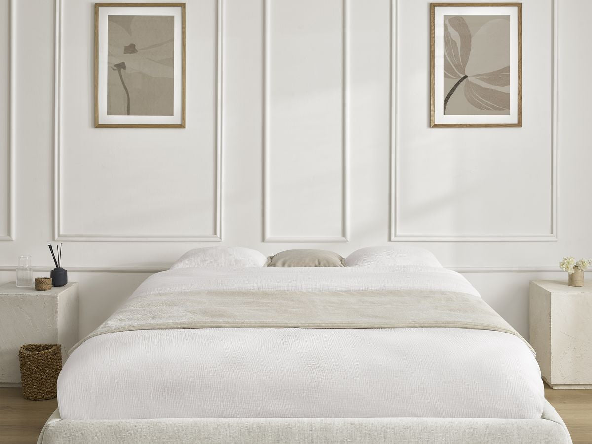 Sommier coffre INERA tissu lisse