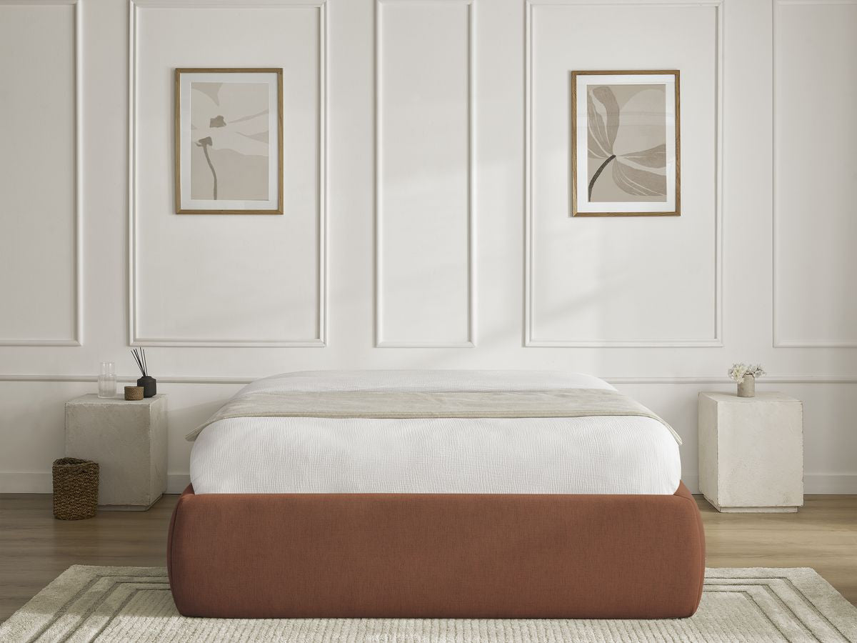 Sommier coffre INERA tissu lisse