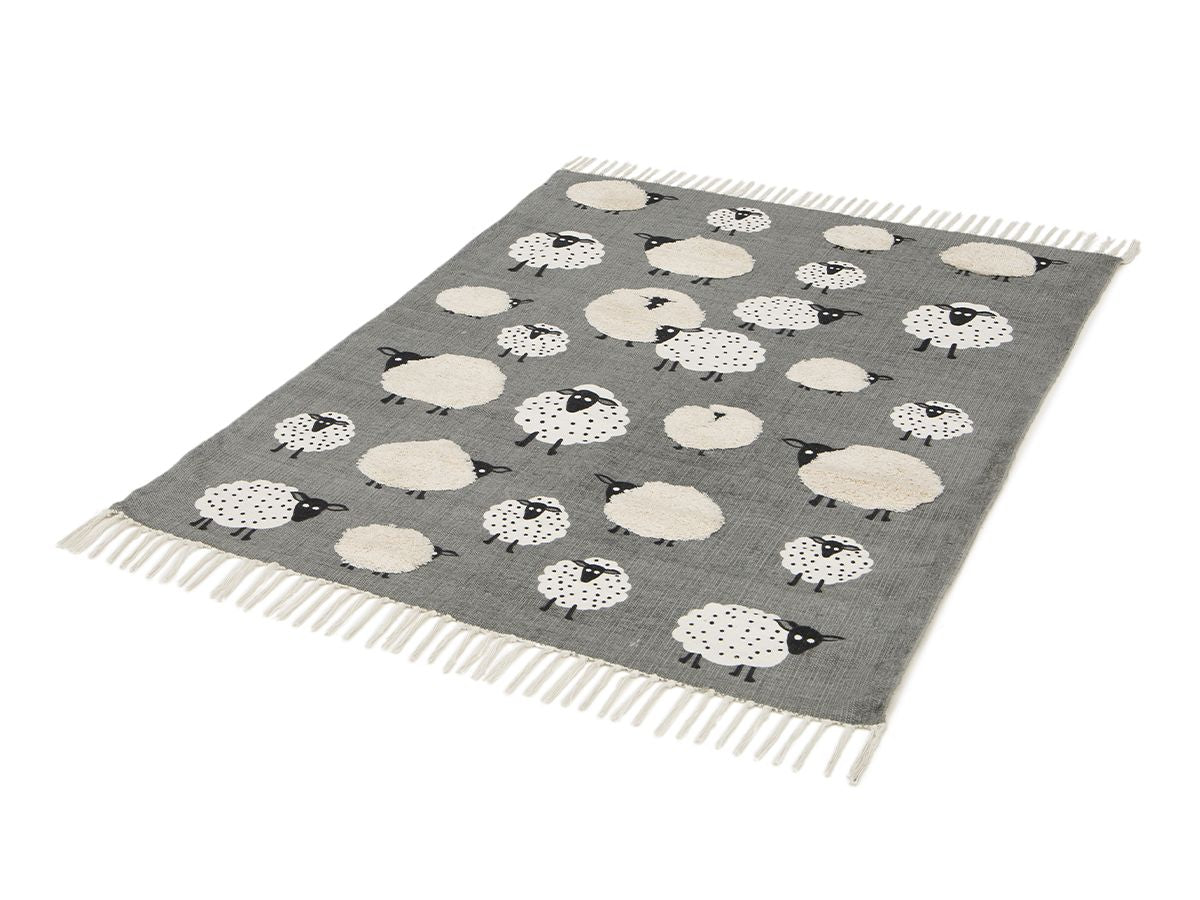 Tapis enfant SHAWN motif mouton - Gris