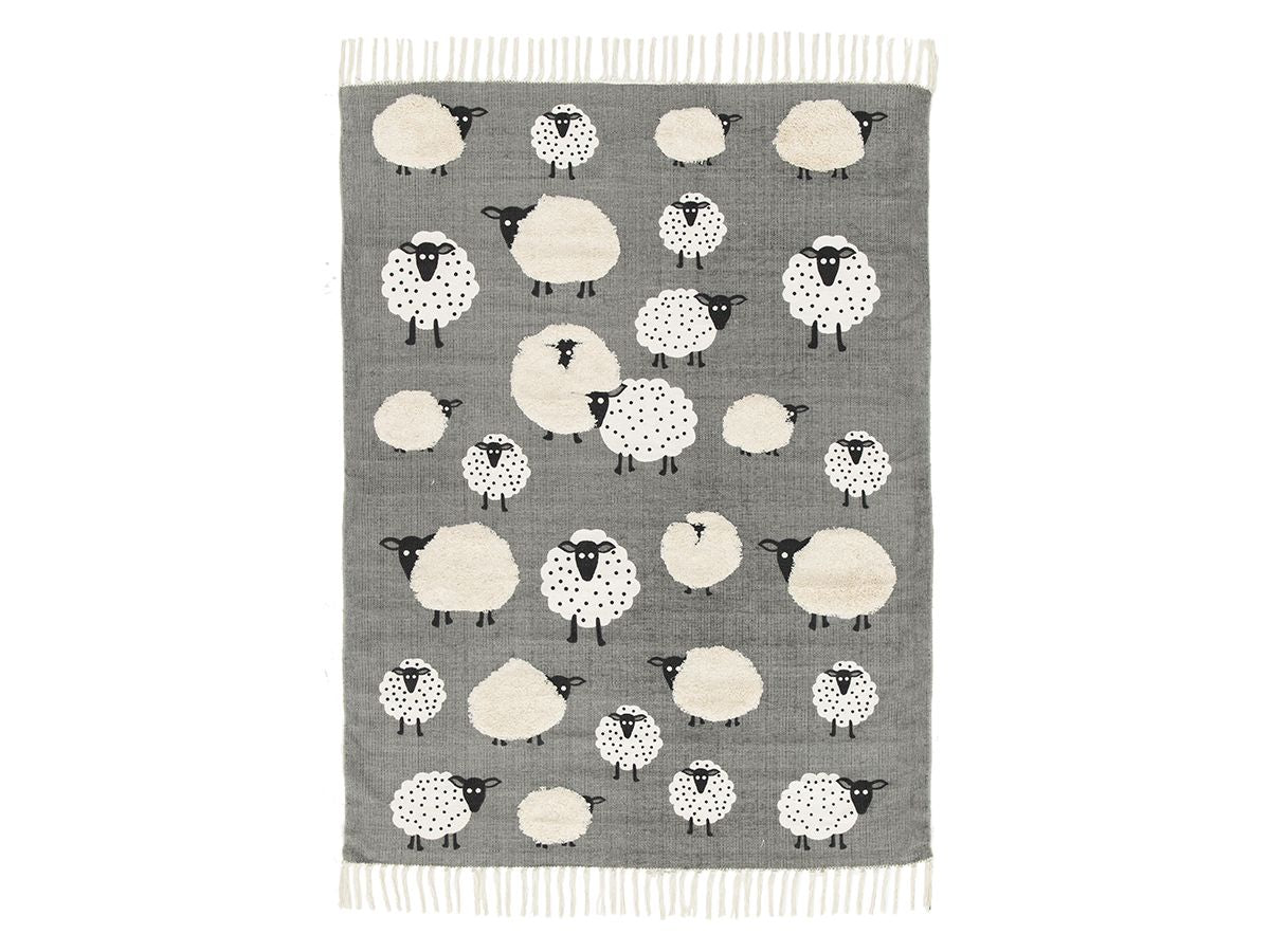 Tapis enfant SHAWN motif mouton - Gris