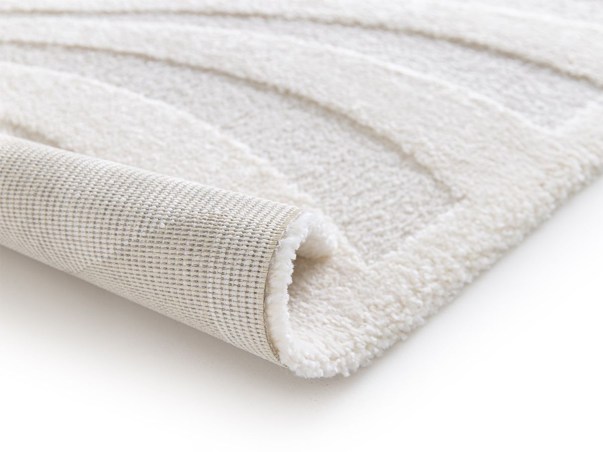 Tapis poil court AVALON motif abstrait - Beige