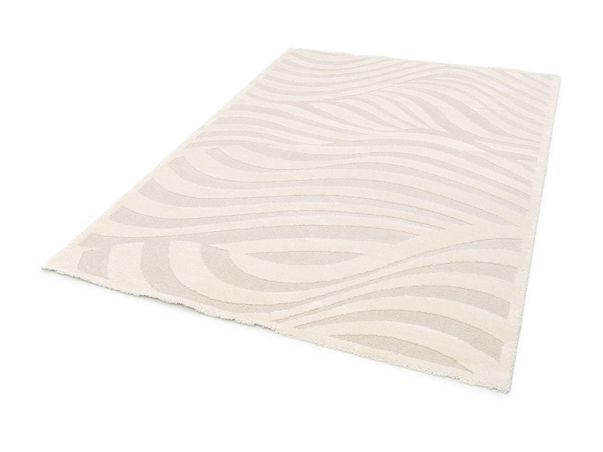 Tapis poil court AVALON motif abstrait - Beige