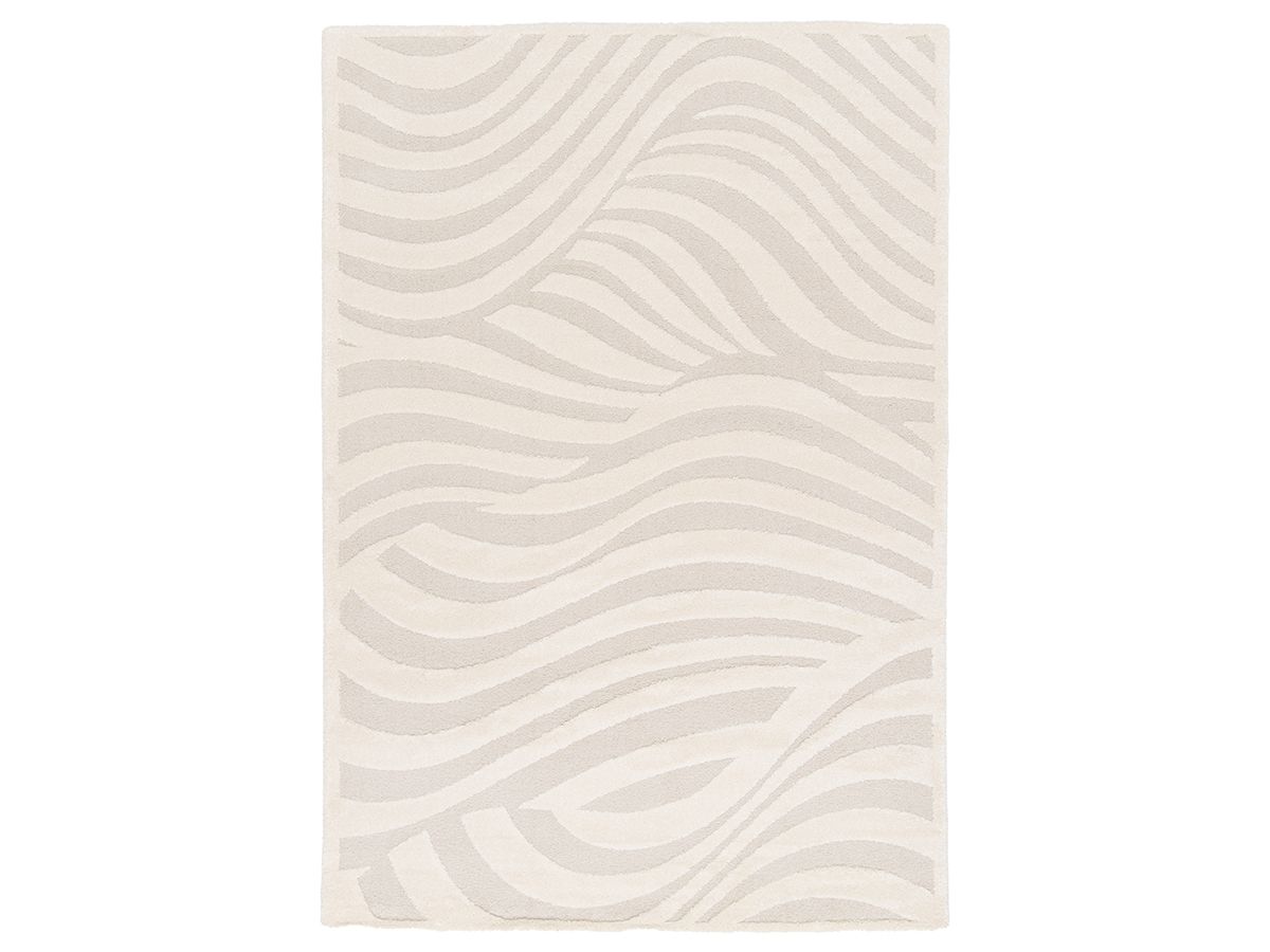 Tapis poil court AVALON motif abstrait - Beige