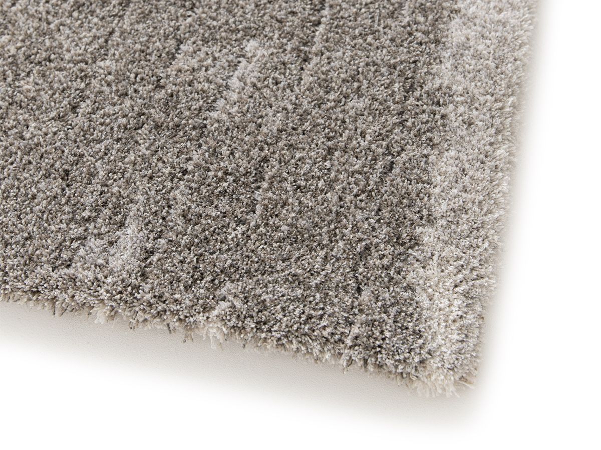 Tapis poil court EKKO motif abstrait - Gris foncé