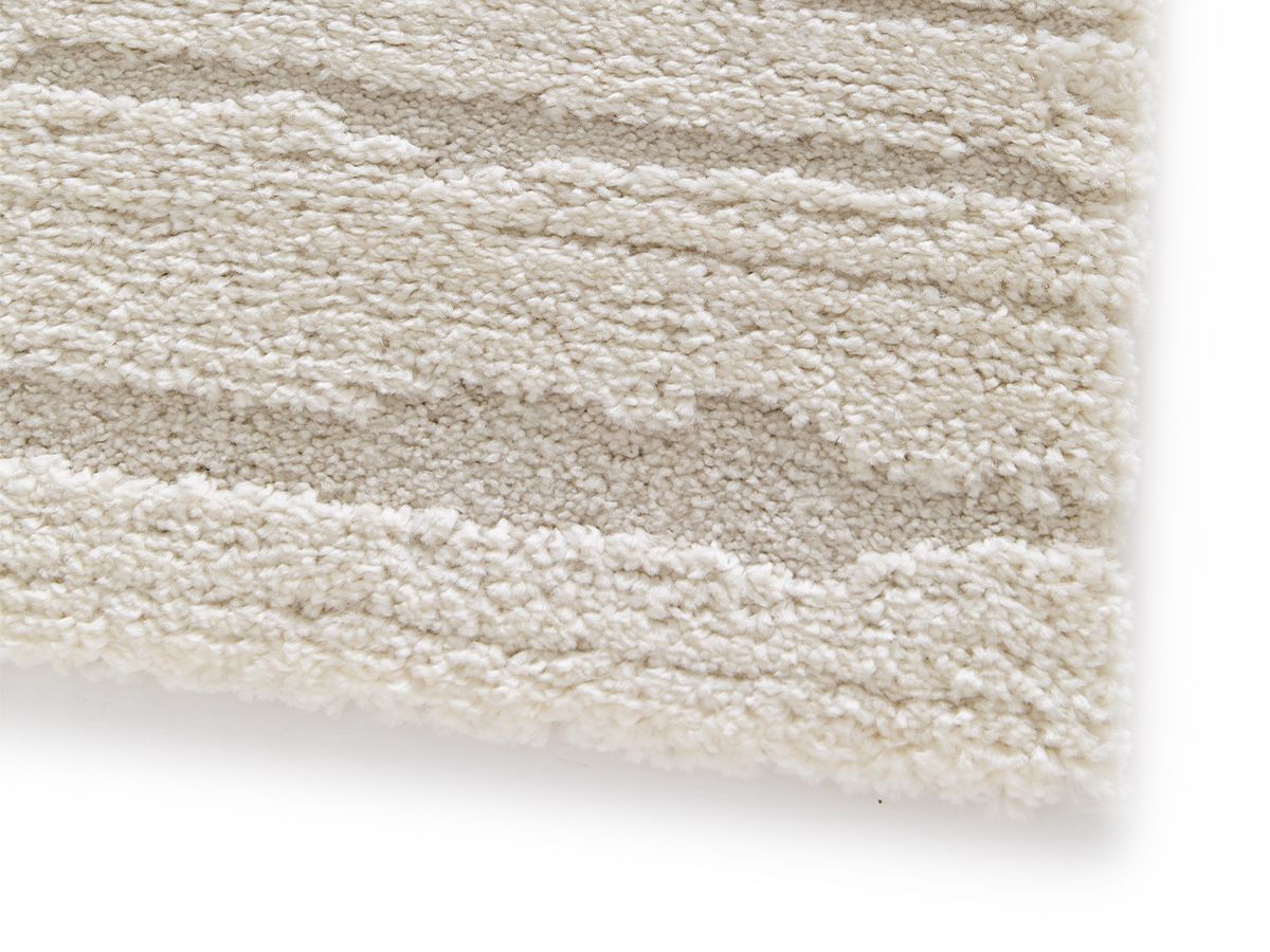 Tapis poil court LORIS motif abstrait - Beige