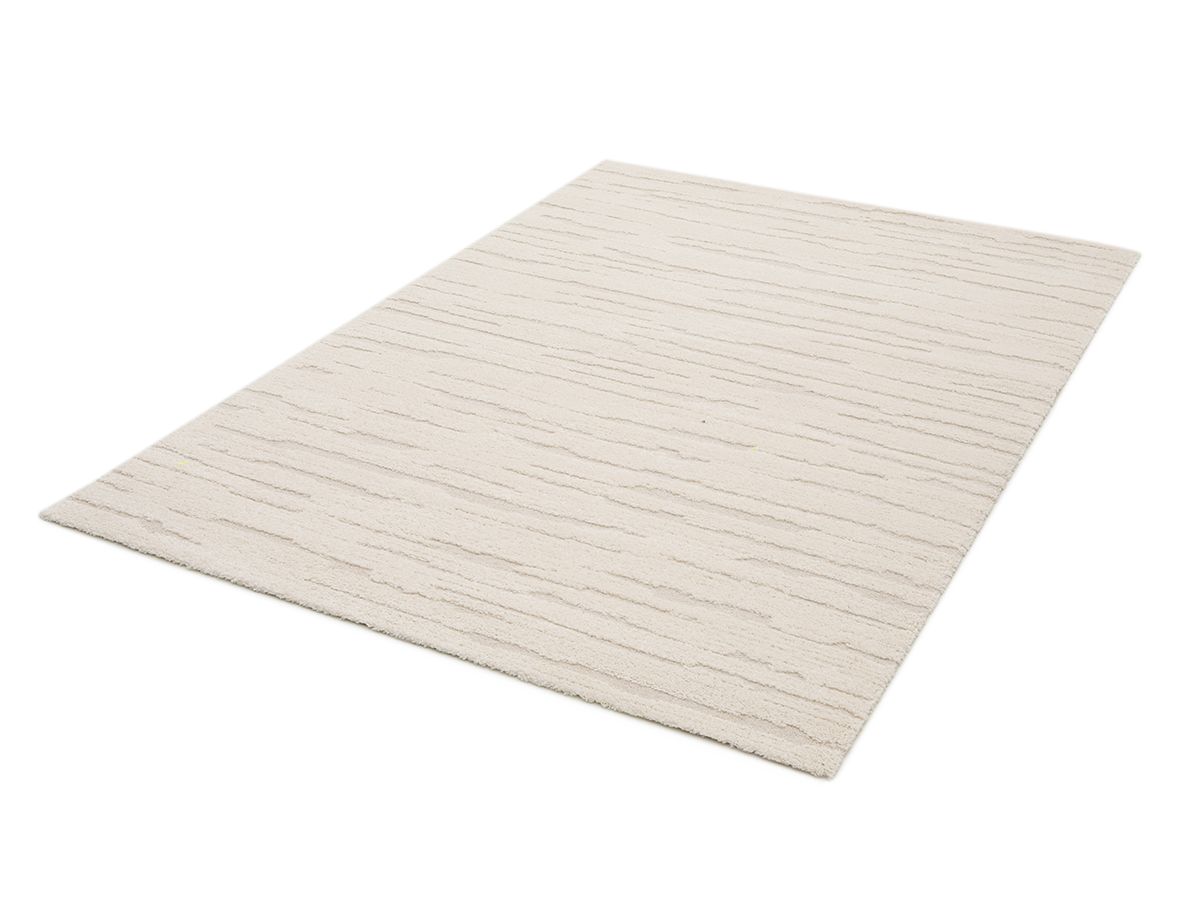 Tapis poil court LORIS motif abstrait - Beige