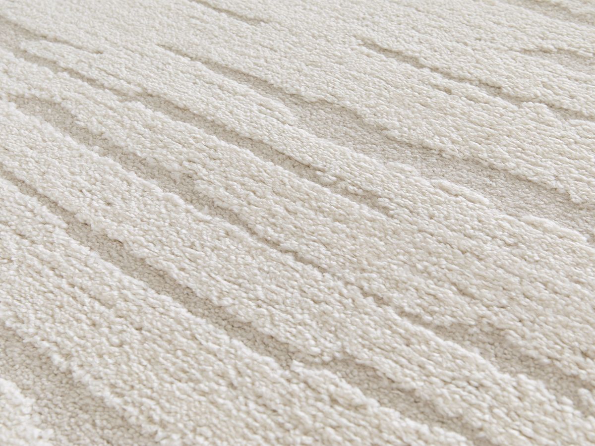 Tapis poil court LORIS motif abstrait - Beige