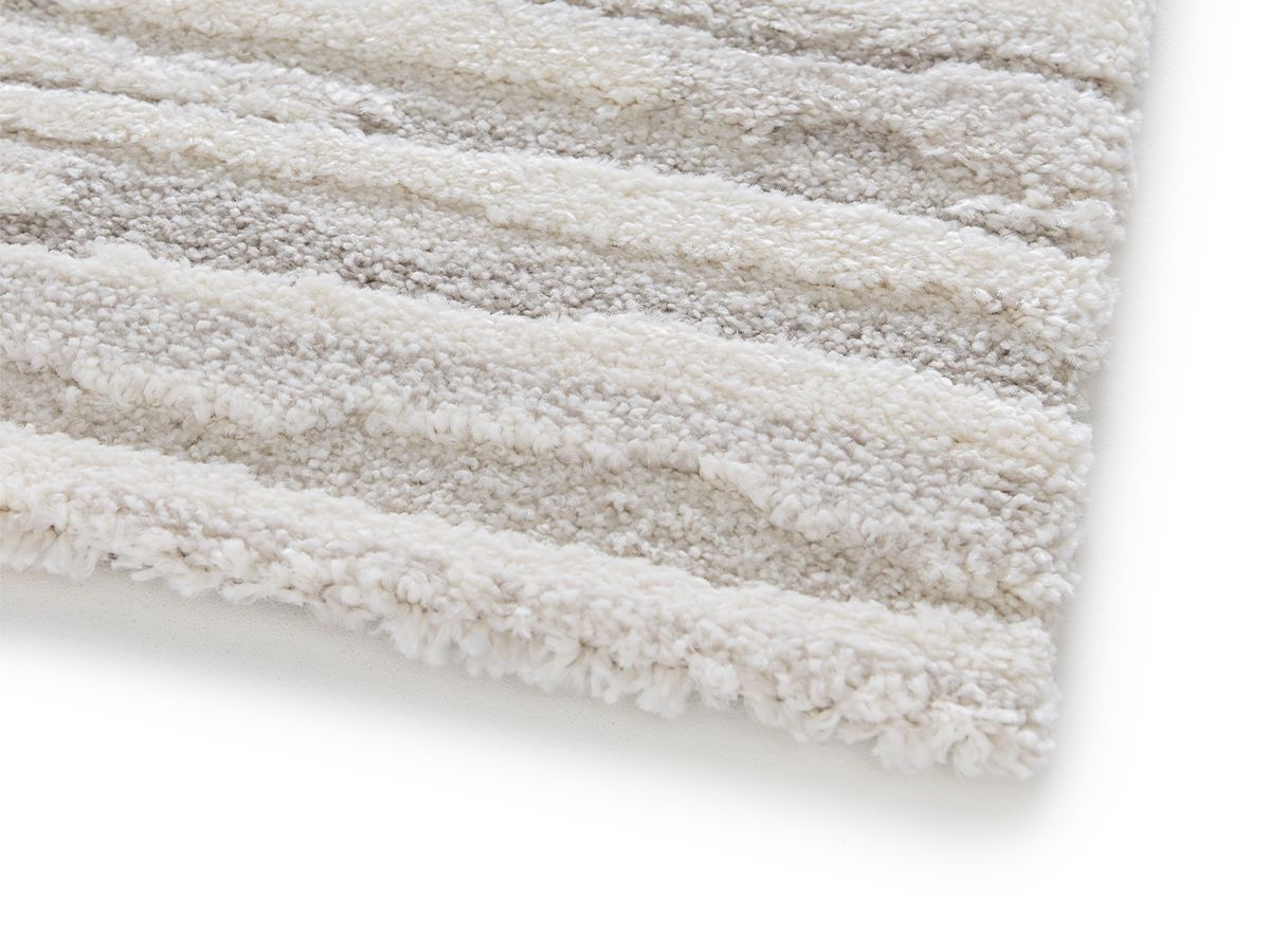 Tapis poil court RYKEN motif abstrait - Beige