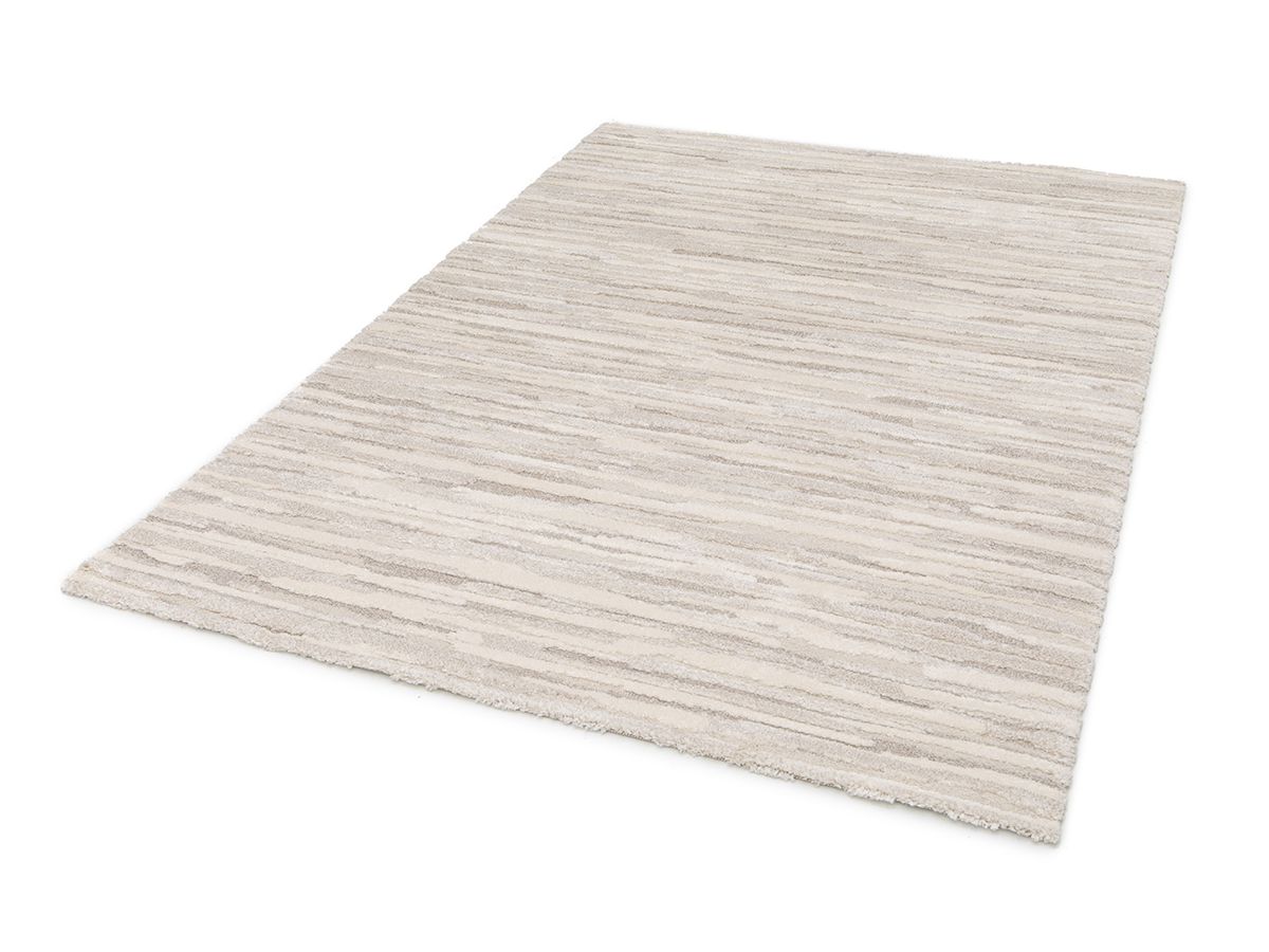 Tapis poil court RYKEN motif abstrait - Beige