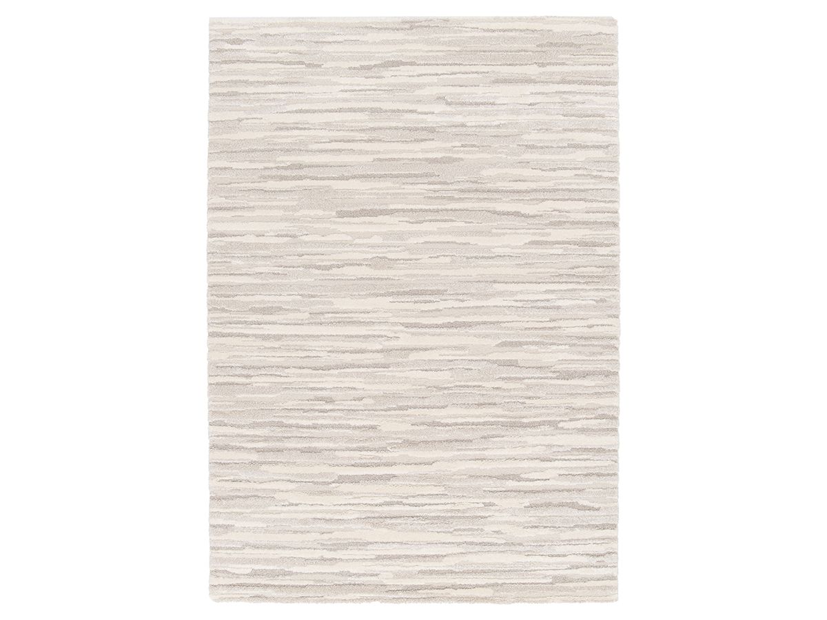 Tapis poil court RYKEN motif abstrait - Beige