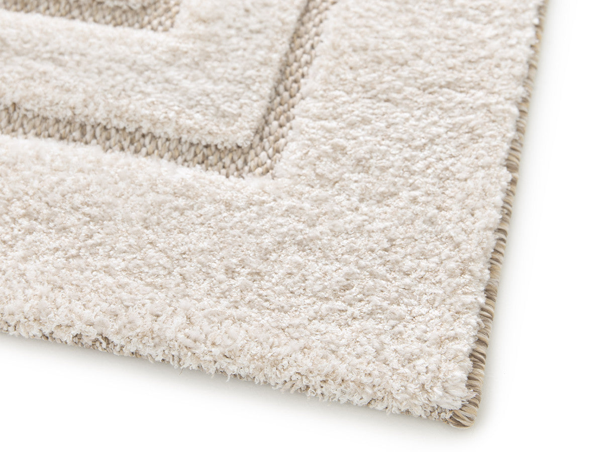 Tapis poil ras ALEXANDRIA motif abstrait - Beige