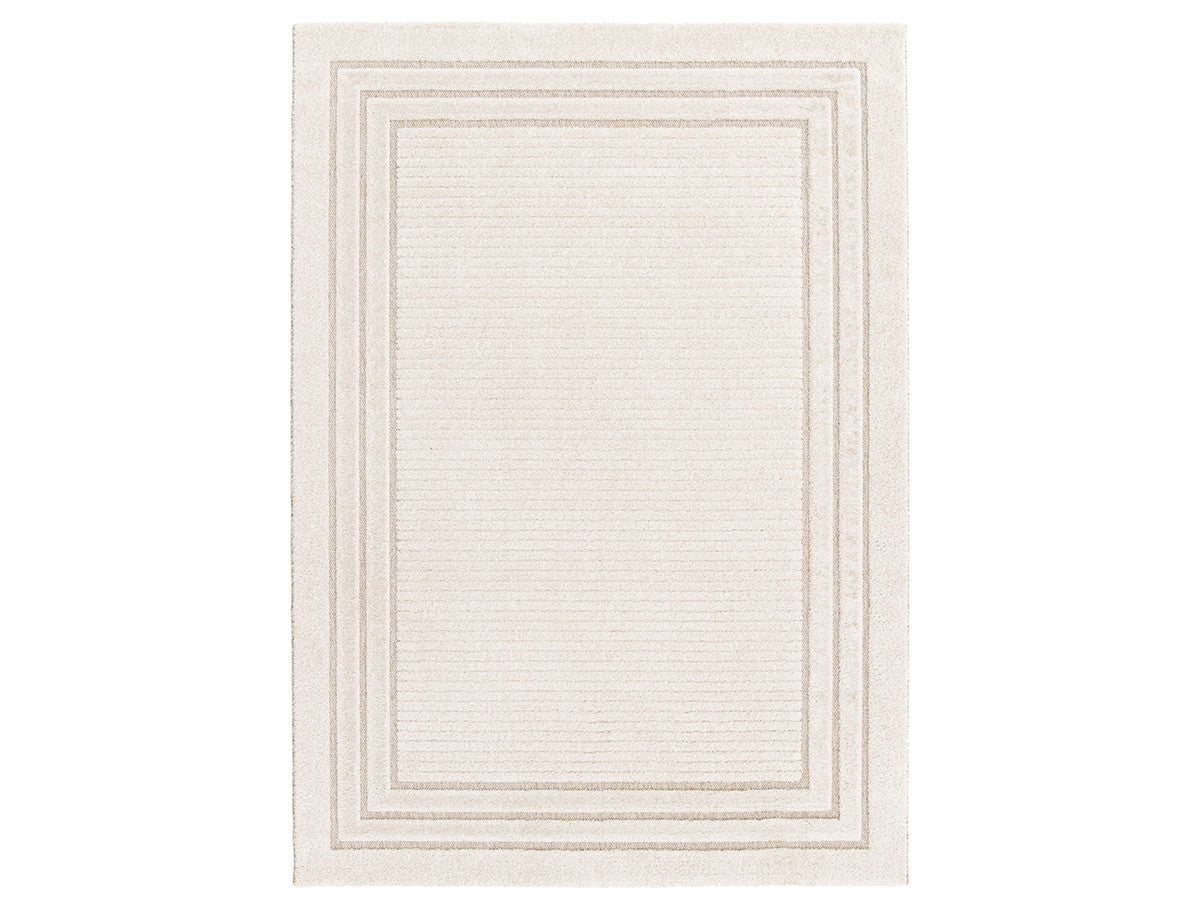 Tapis poil ras ALEXANDRIA motif abstrait - Beige