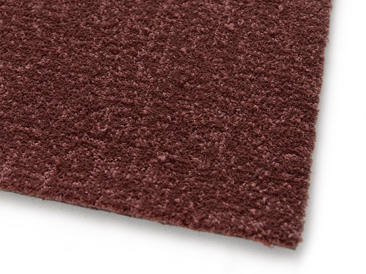 Tapis poil ras MAUREEN uni - Rouge