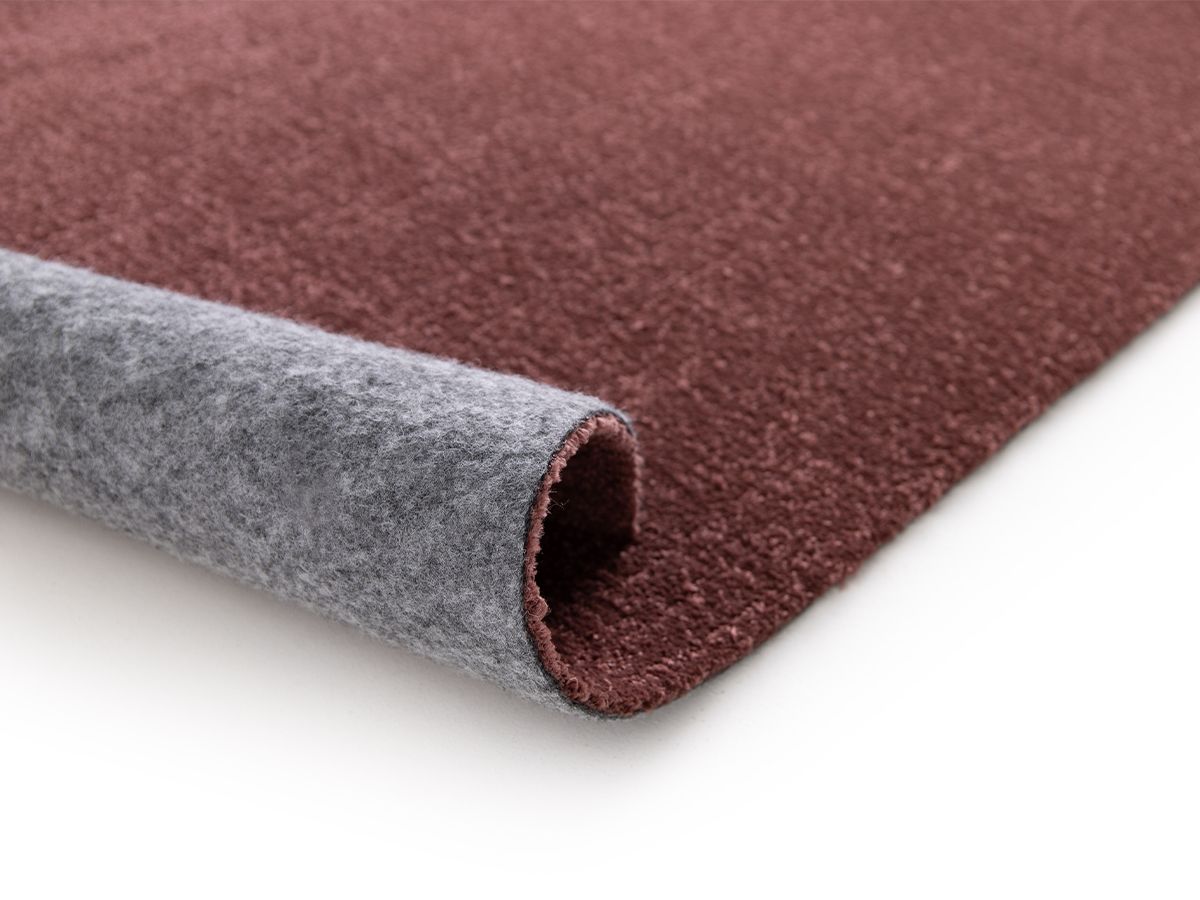 Tapis poil ras MAUREEN uni - Rouge