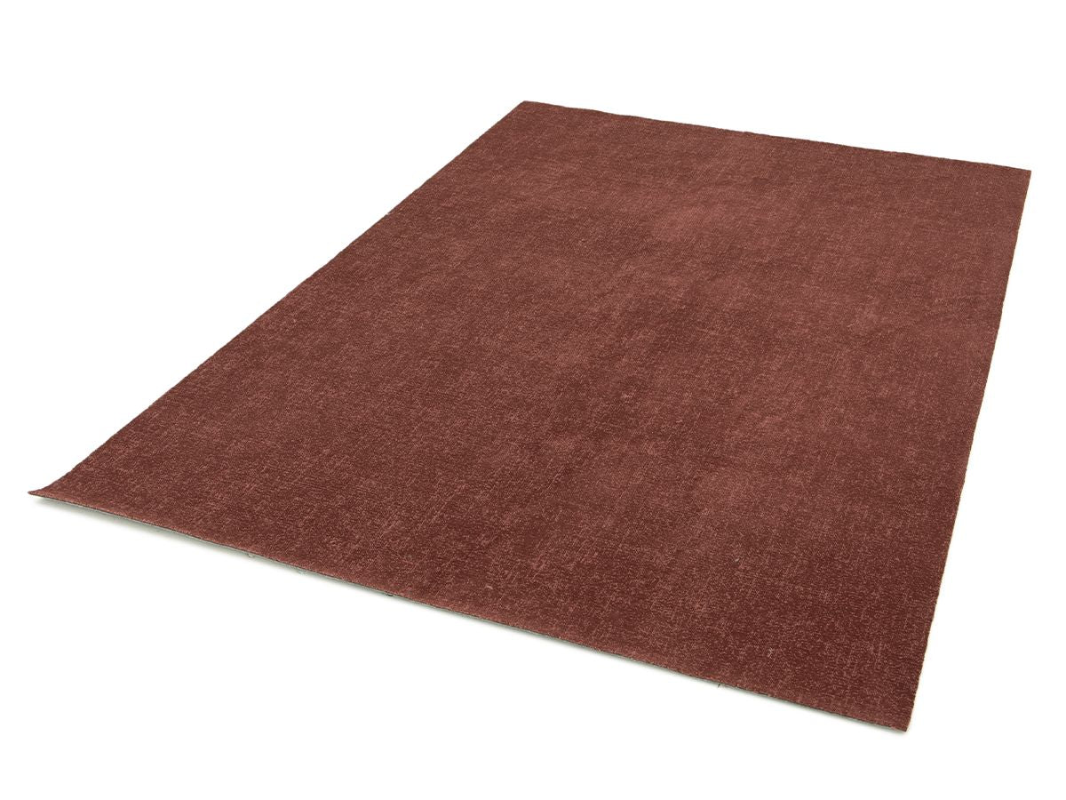 Tapis poil ras MAUREEN uni - Rouge