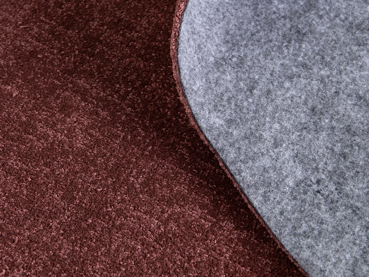 Tapis poil ras MAUREEN uni - Rouge