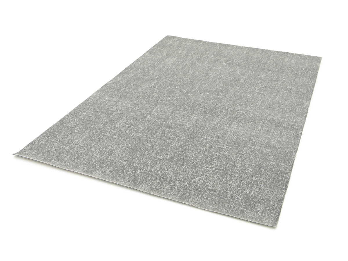 Tapis poil ras MAUREEN uni - Gris clair