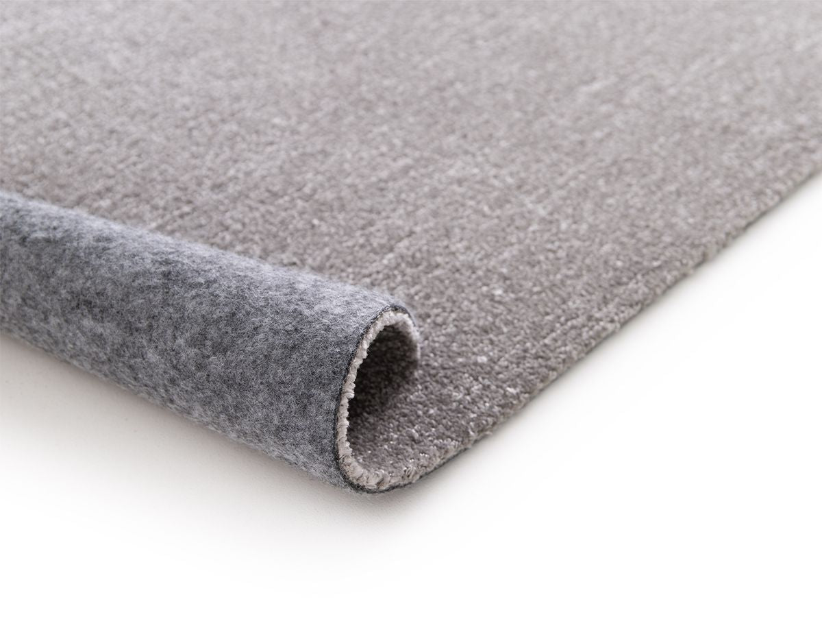 Tapis poil ras MAUREEN uni - Gris foncé
