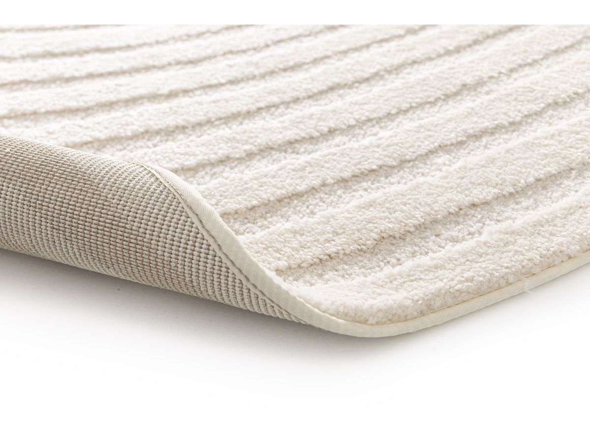 Tapis poils courts BRIAC motif géométrique - Beige