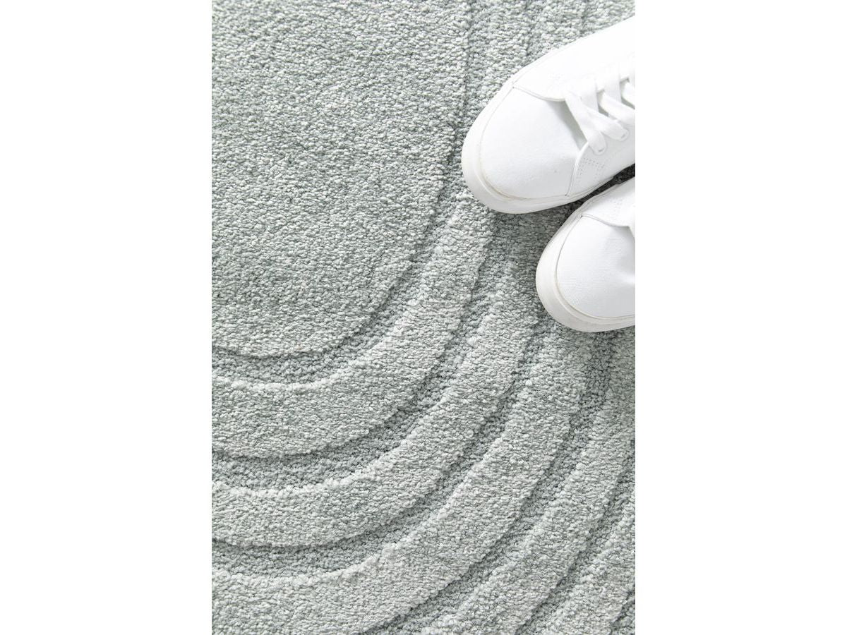 Tapis poils courts BRIAC motif géométrique - Bleu