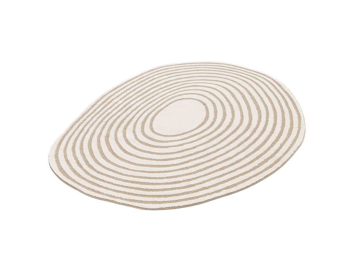 Tapis poils courts BRIAC motif géométrique - Marron