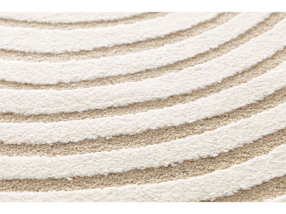 Tapis poils courts BRIAC motif géométrique - Marron