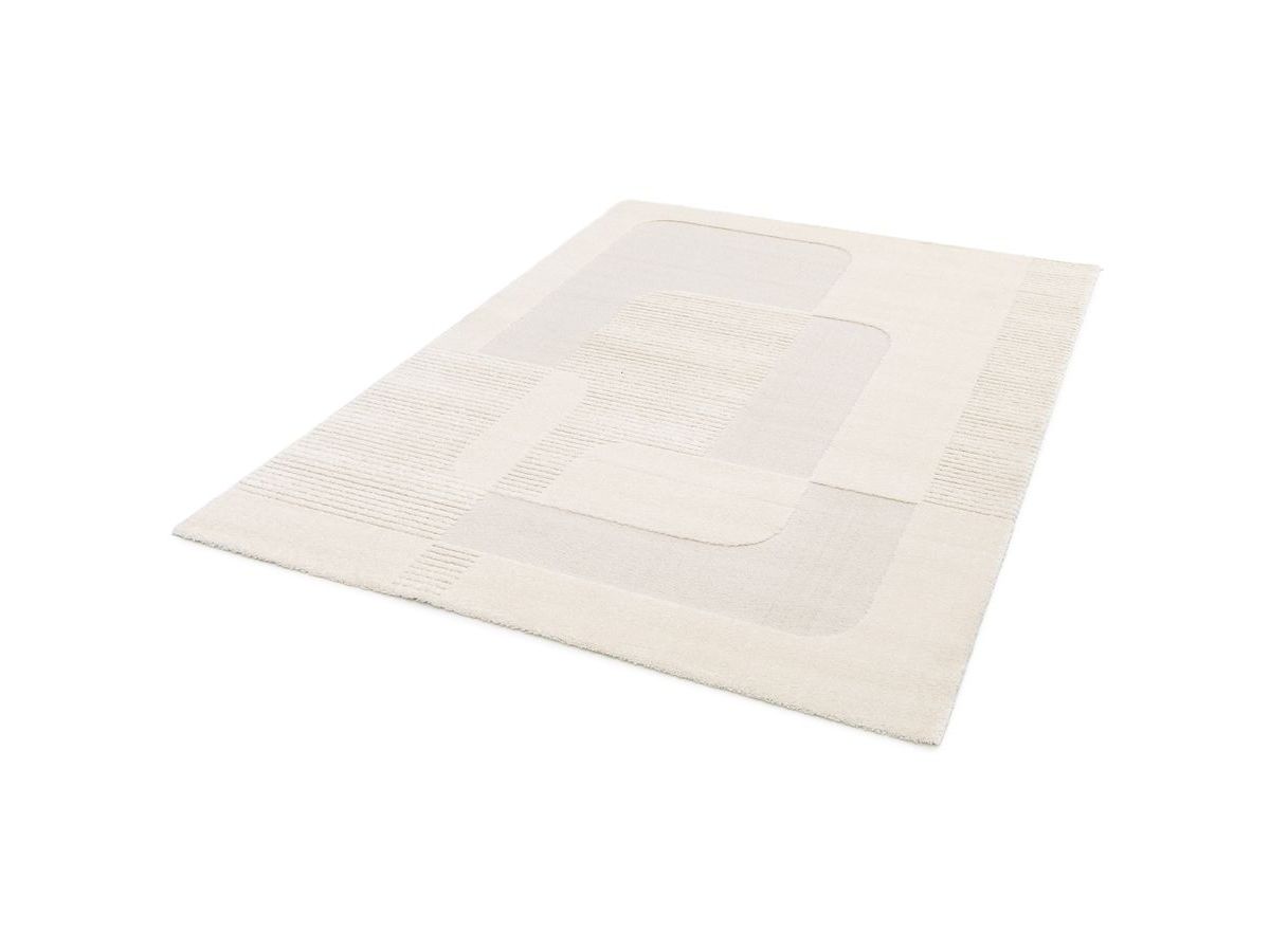 Tapis poils courts CLOTAIRE motif abstrait - Beige