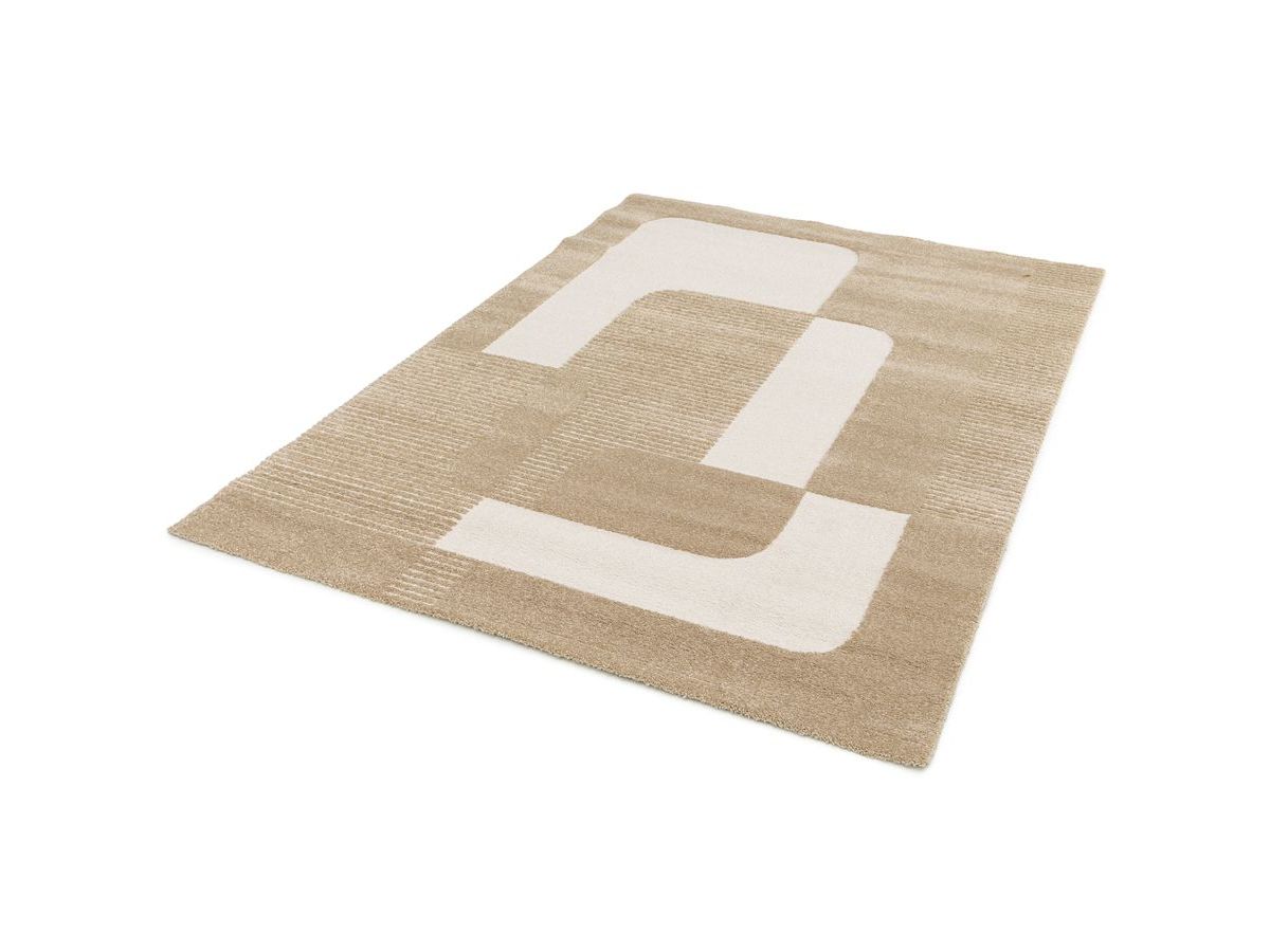 Tapis poils courts CLOTAIRE motif abstrait - Marron