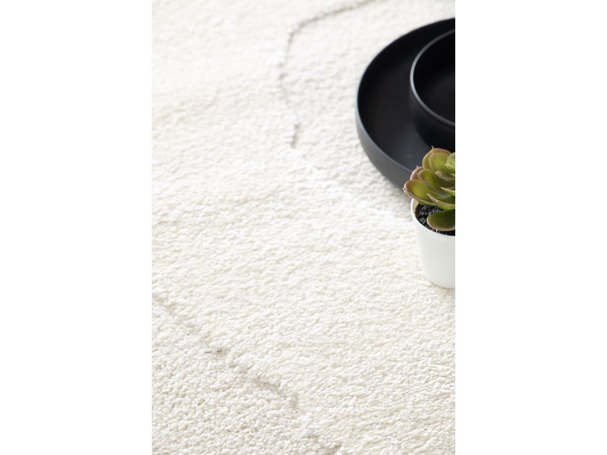 Tapis poils courts COLAS motif abstrait - Beige