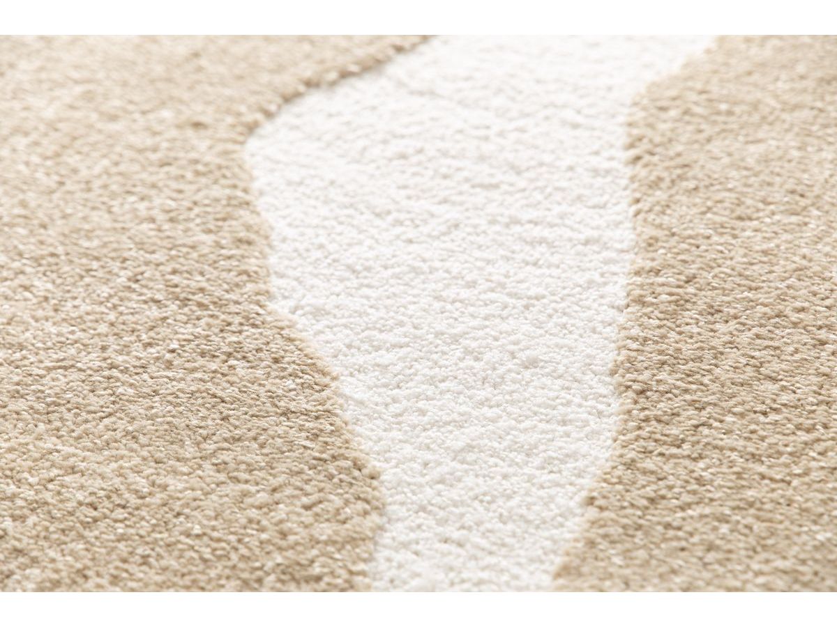 Tapis poils courts COLAS motif abstrait - Marron