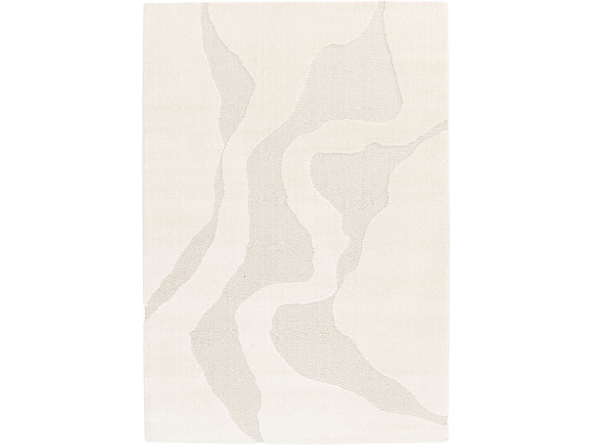 Tapis poils courts COLAS motif abstrait - Beige
