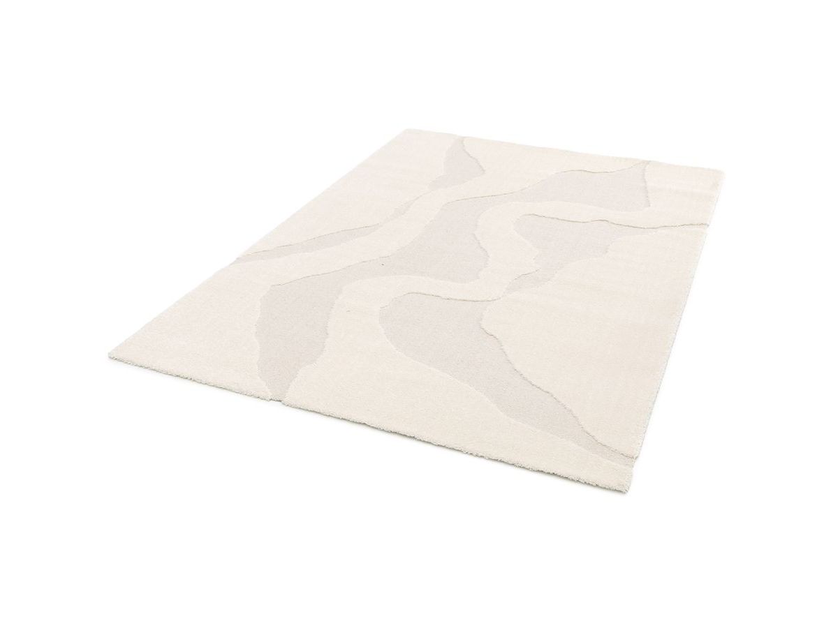 Tapis poils courts COLAS motif abstrait - Beige
