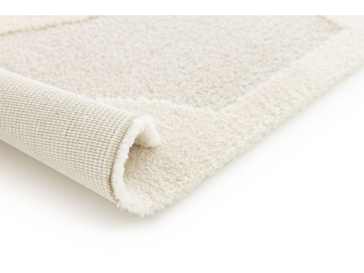 Tapis poils courts ELIOR motif abstrait - Beige