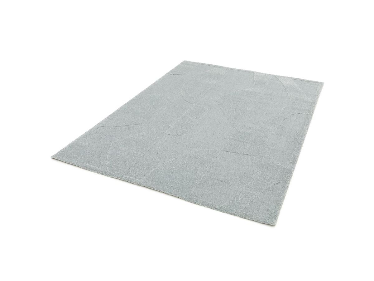 Tapis poils courts ELIOR motif abstrait - Bleu