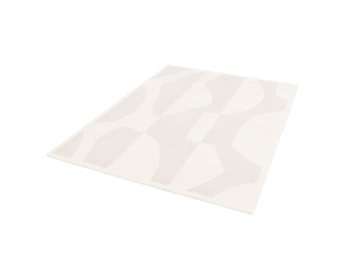 Tapis poils courts ELIOR motif abstrait - Beige