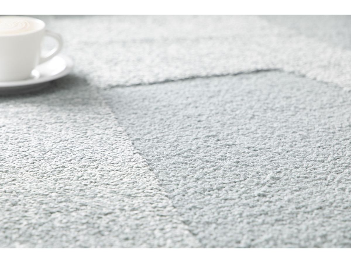 Tapis poils courts ELIOR motif abstrait - Bleu