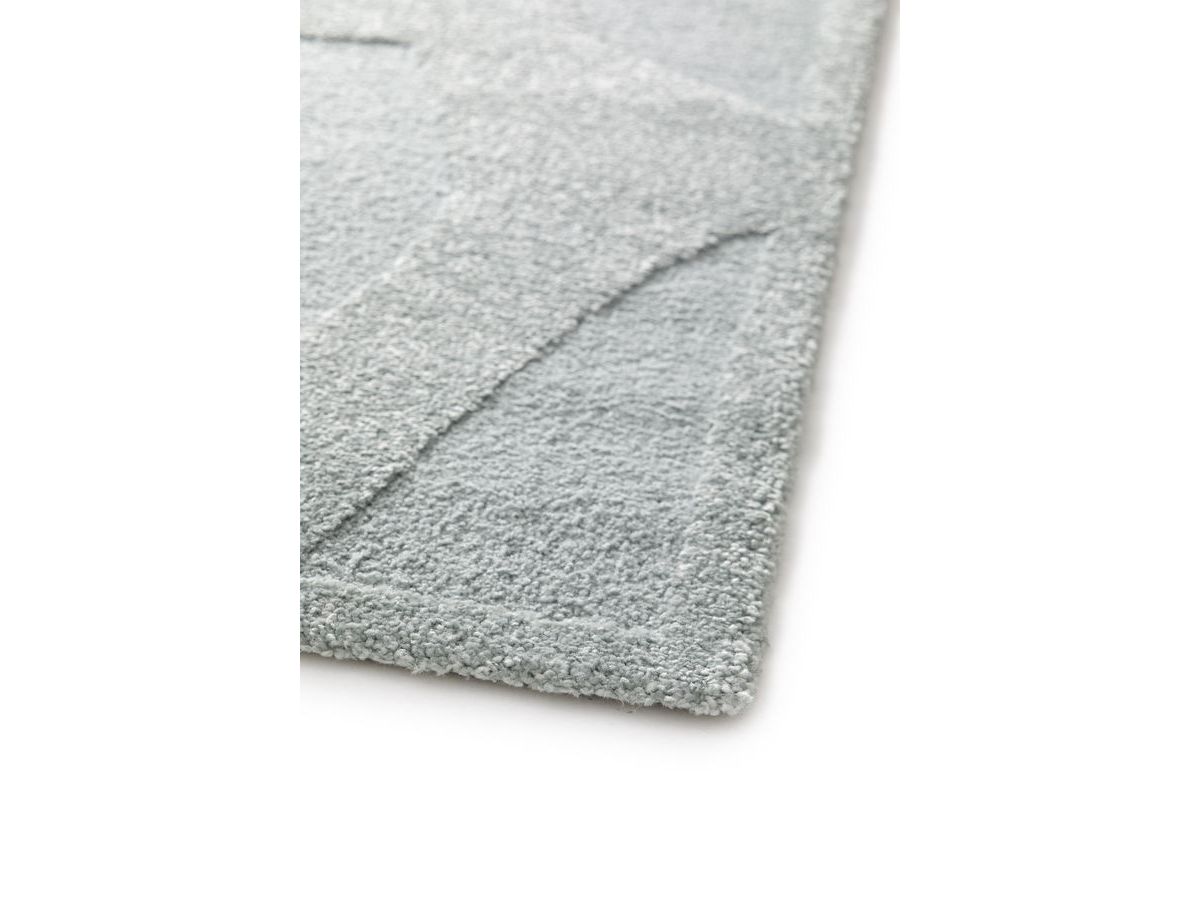 Tapis poils courts ELIOR motif abstrait - Bleu
