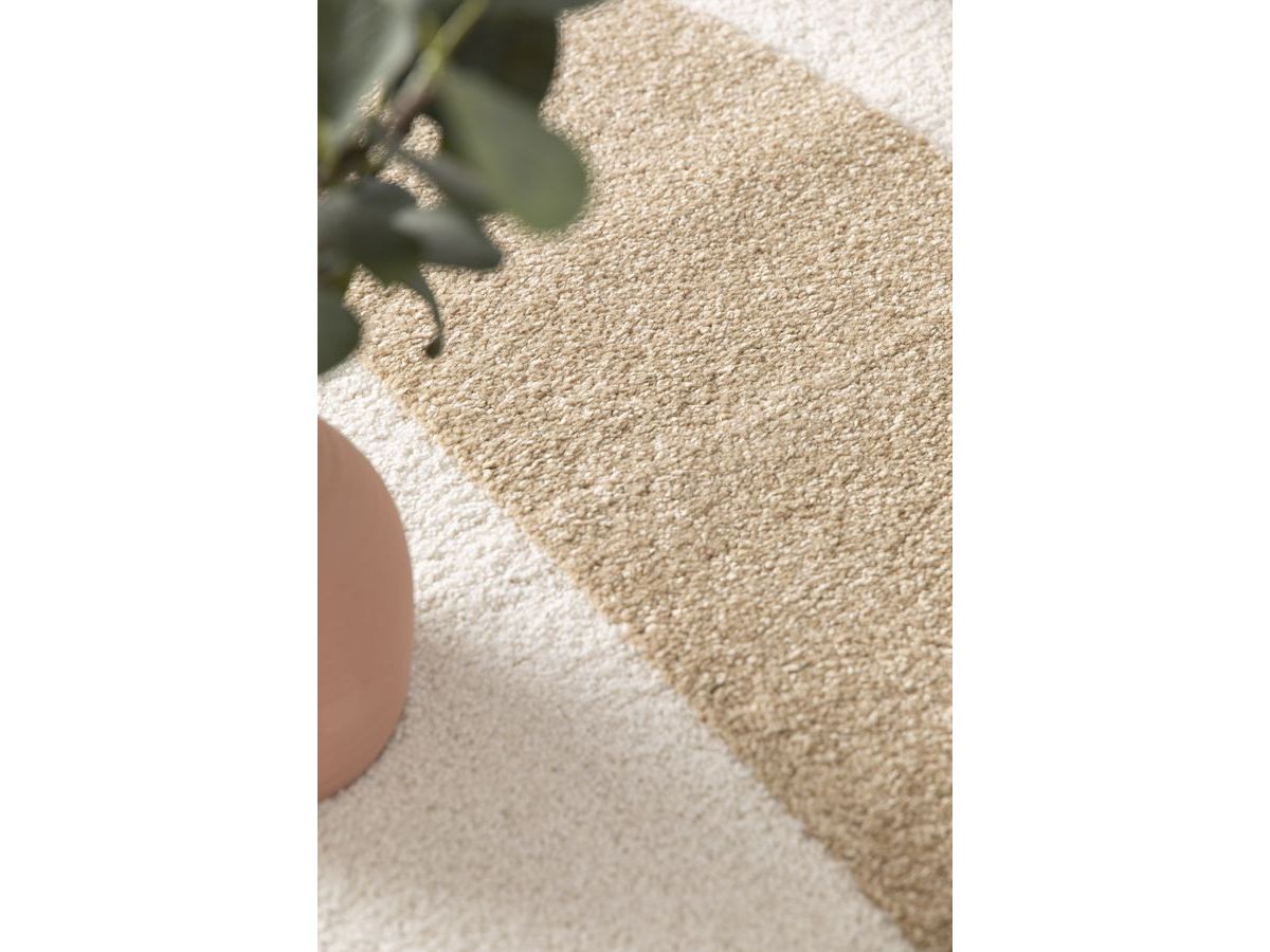 Tapis poils courts ELIOR motif abstrait - Marron