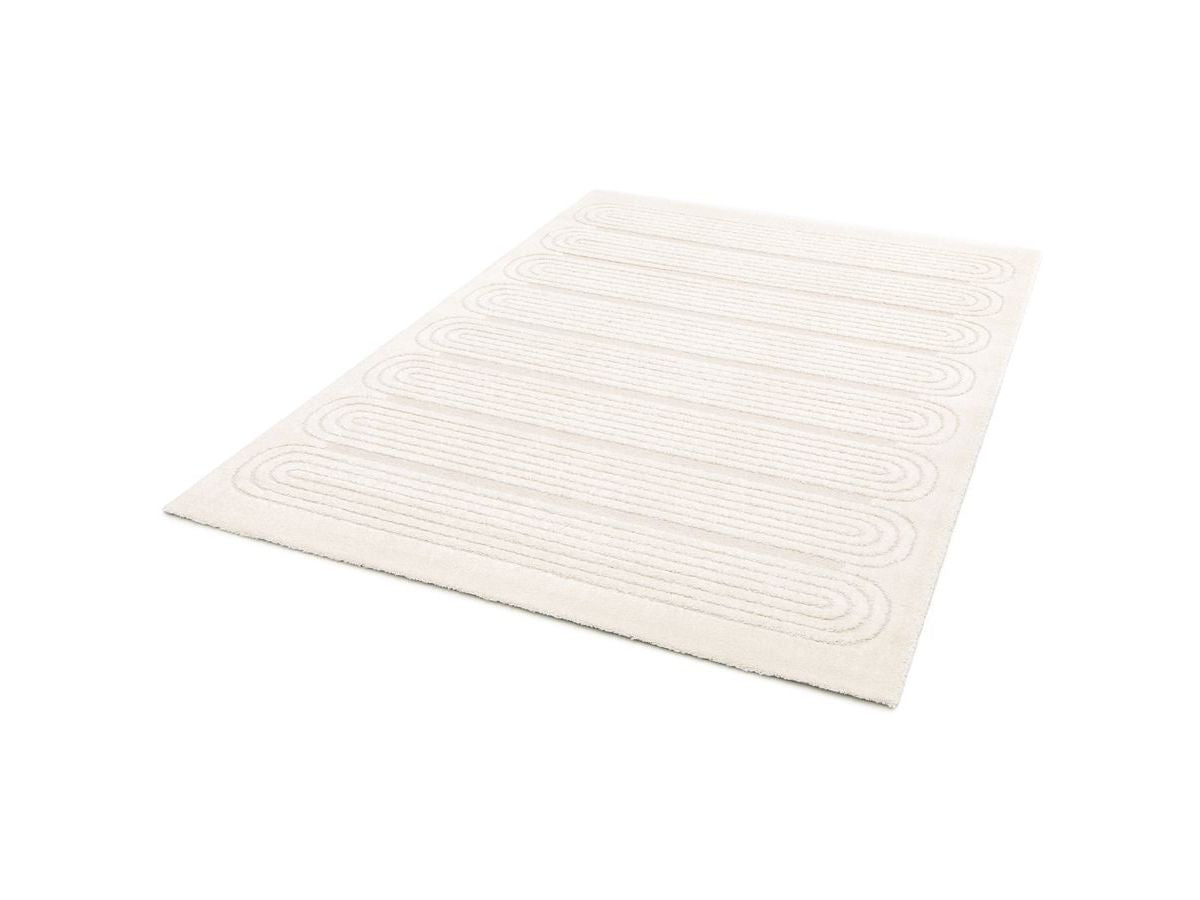 Tapis poils courts IAGO motif graphique - Beige
