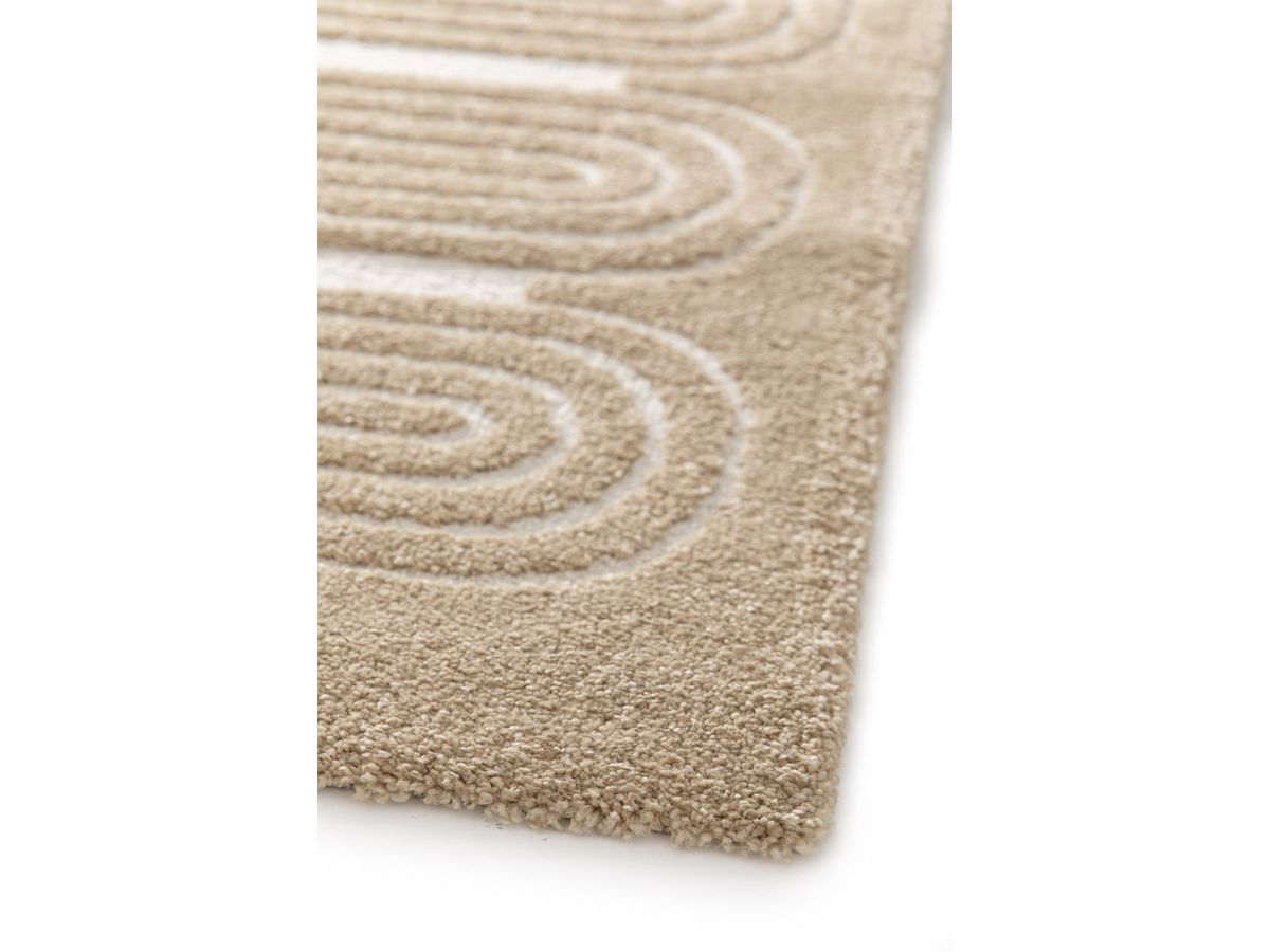 Tapis poils courts IAGO motif graphique - Marron