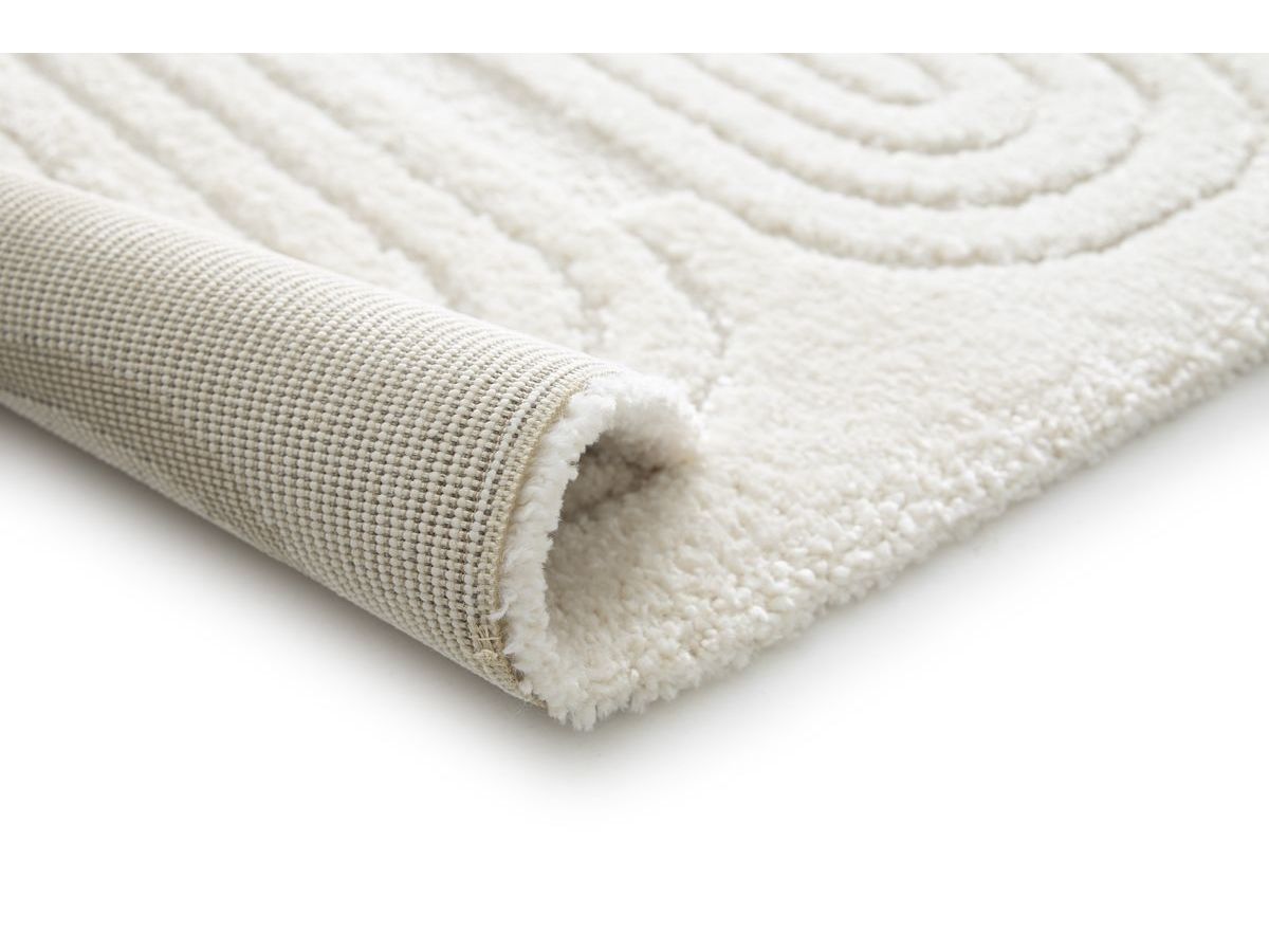Tapis poils courts IAGO motif graphique - Beige