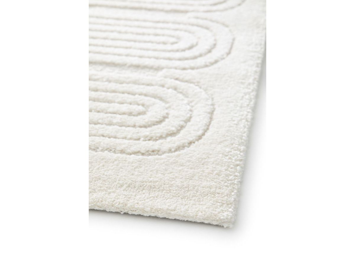 Tapis poils courts IAGO motif graphique - Beige